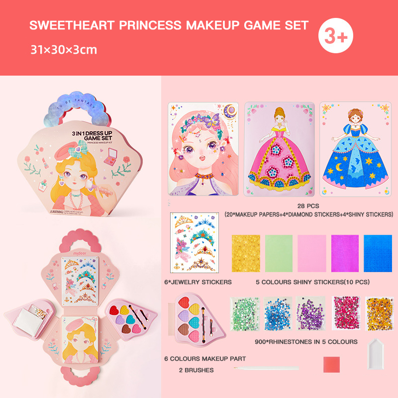 Exceptionnels 50 % de réduction Ensemble de jeu 3 en 1 pour habiller et maquiller une princesse