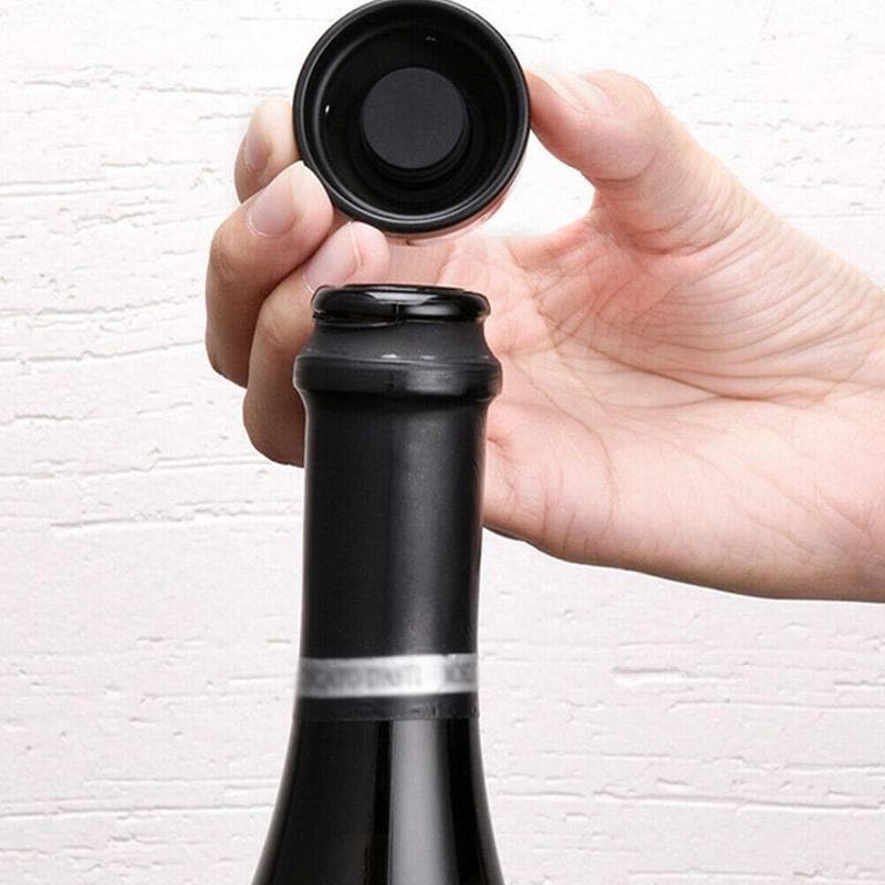 Bouchons hermétiques en silicone pour vin, bière et champagne. Conservation longue durée, s'adaptent à tous les goulots, gardez vos bouteilles entamées aussi fraîches qu'à l'ouverture.