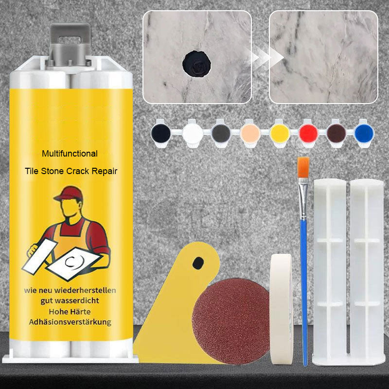 Multifunctional repair kits for cracks in tiles and stones