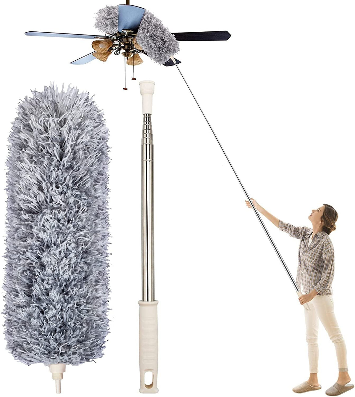 Plumeau incurvé lavable en microfibre et extensible