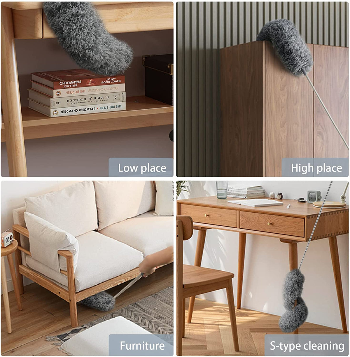 Plumeau incurvé lavable en microfibre et extensible