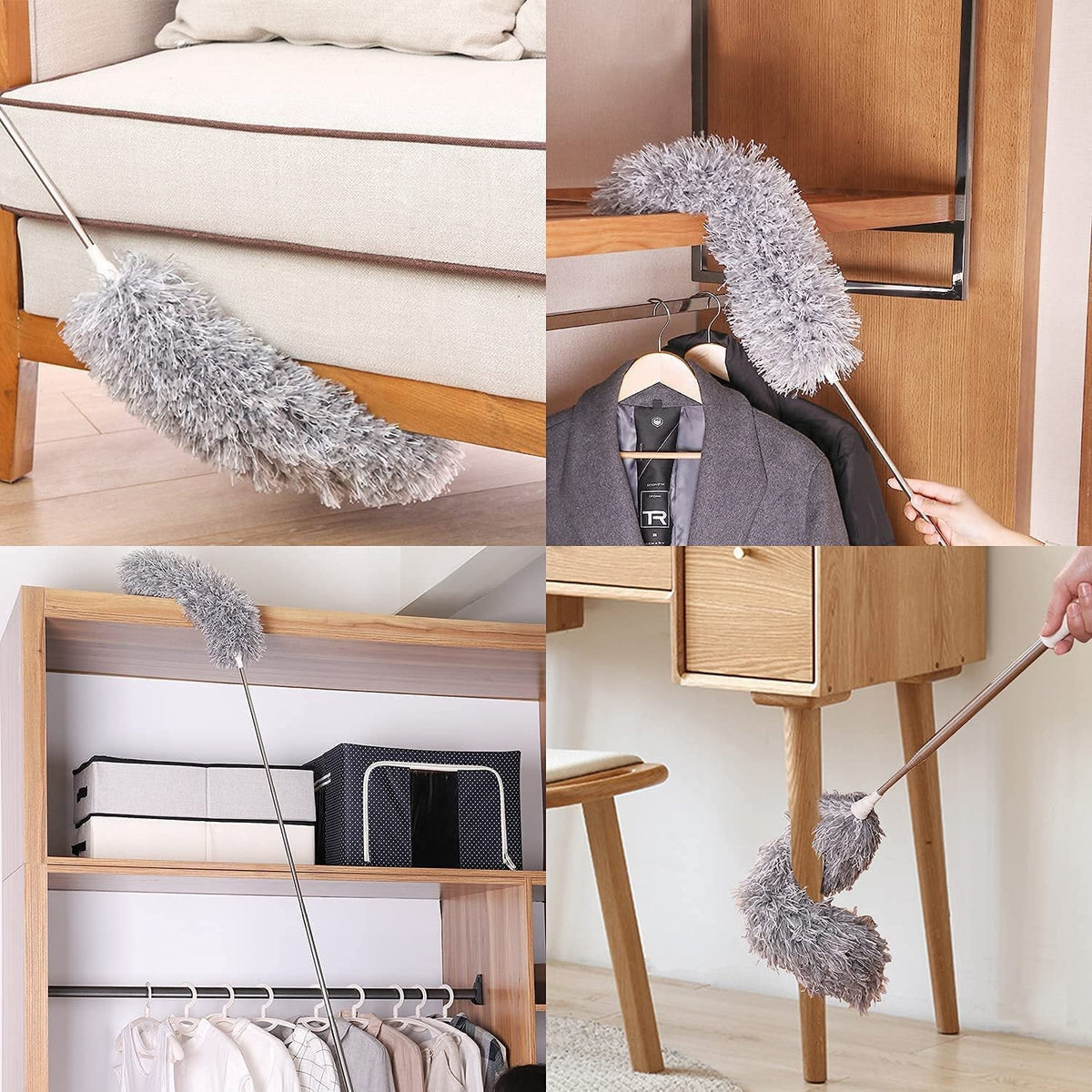 Plumeau incurvé lavable en microfibre et extensible