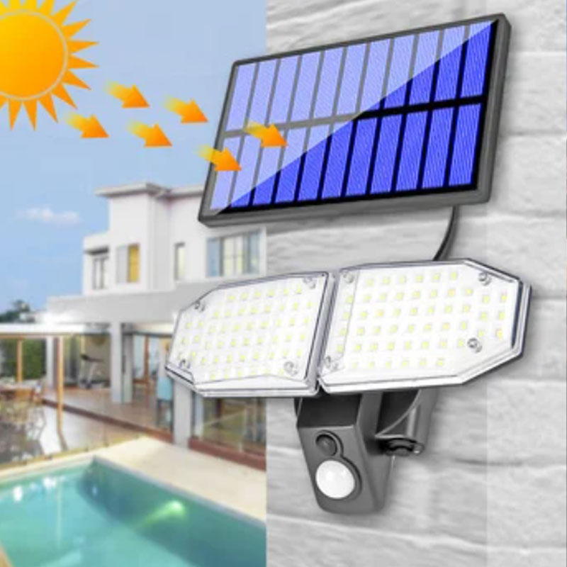 Lampe solaire extérieure étanche avec détecteur de mouvement