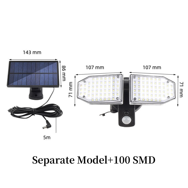 Lampe solaire extérieure étanche avec détecteur de mouvement