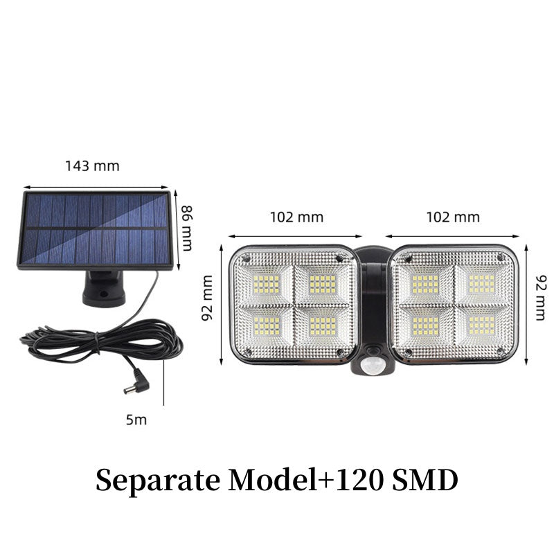 Lampe solaire extérieure étanche avec détecteur de mouvement