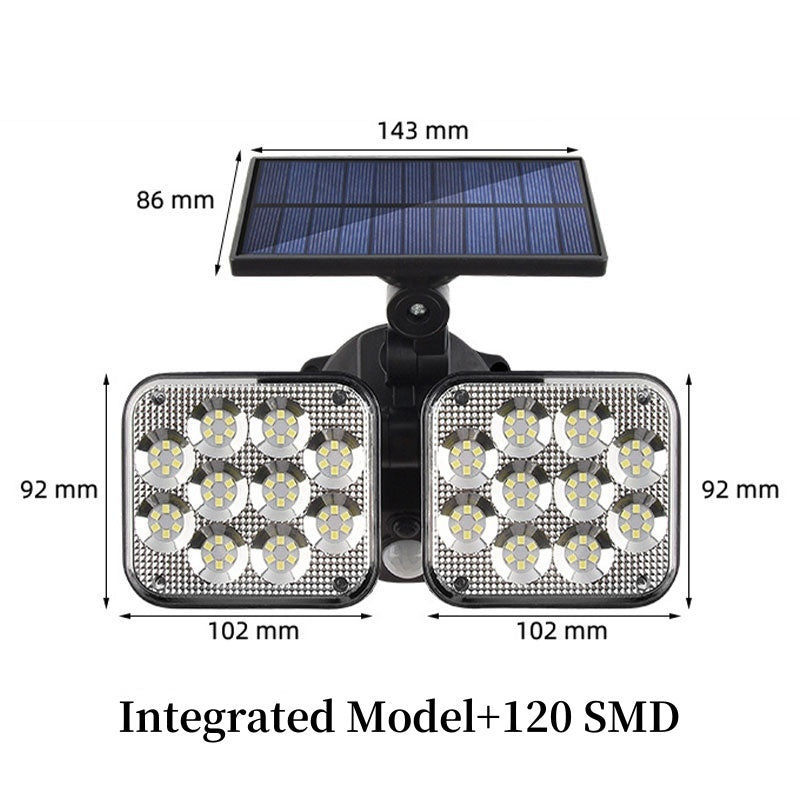 Lampe solaire extérieure étanche avec détecteur de mouvement