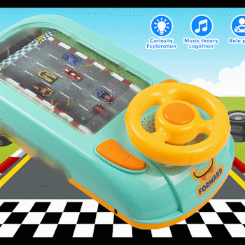 En réduction ! Volant de conduite interactif pour enfants avec sons, musique et jeu éducatif dès 3 ans !