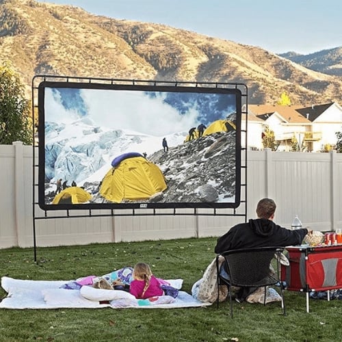 Outdoor Portable Projection Screen - Foldable and Adjustable, 4K Quality, Outdoor Movie Night