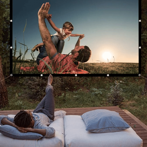 Outdoor Portable Projection Screen - Foldable and Adjustable, 4K Quality, Outdoor Movie Night