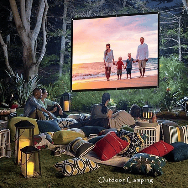 Outdoor Portable Projection Screen - Foldable and Adjustable, 4K Quality, Outdoor Movie Night