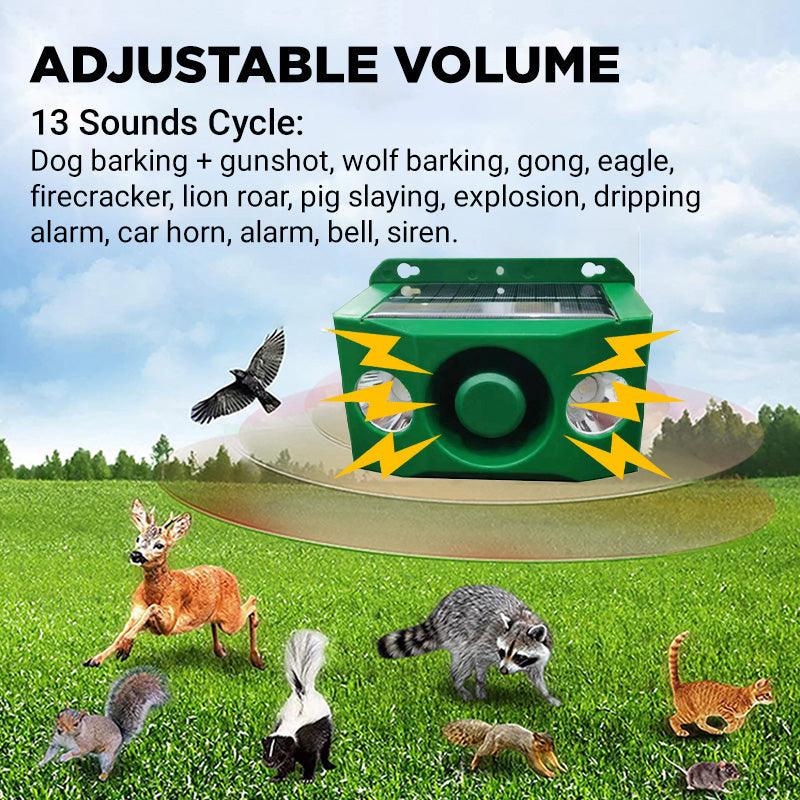 Anti-animal Solar Warning Light with High Volume