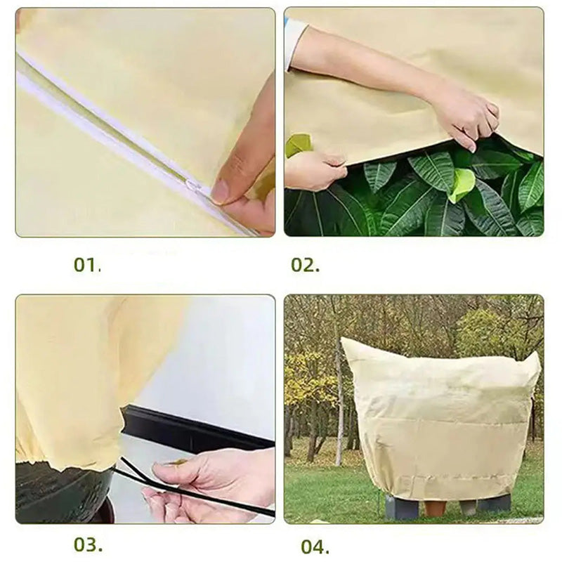 Sac de protection pour plantes avec cordon de serrage, housses de protection contre le gel