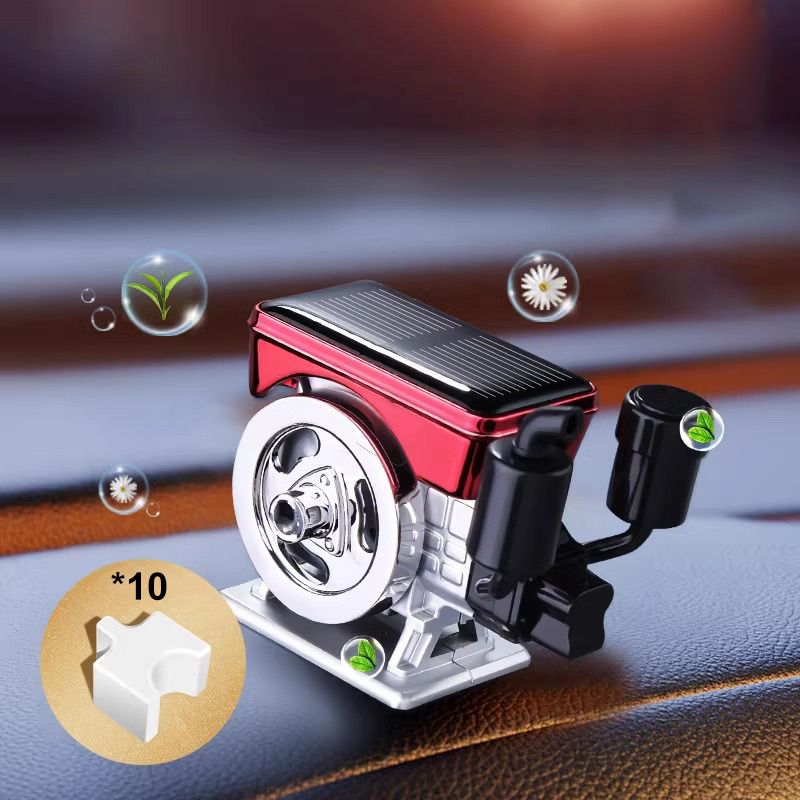 Diffuseur d'aromathérapie solaire à rotation automatique pour voiture