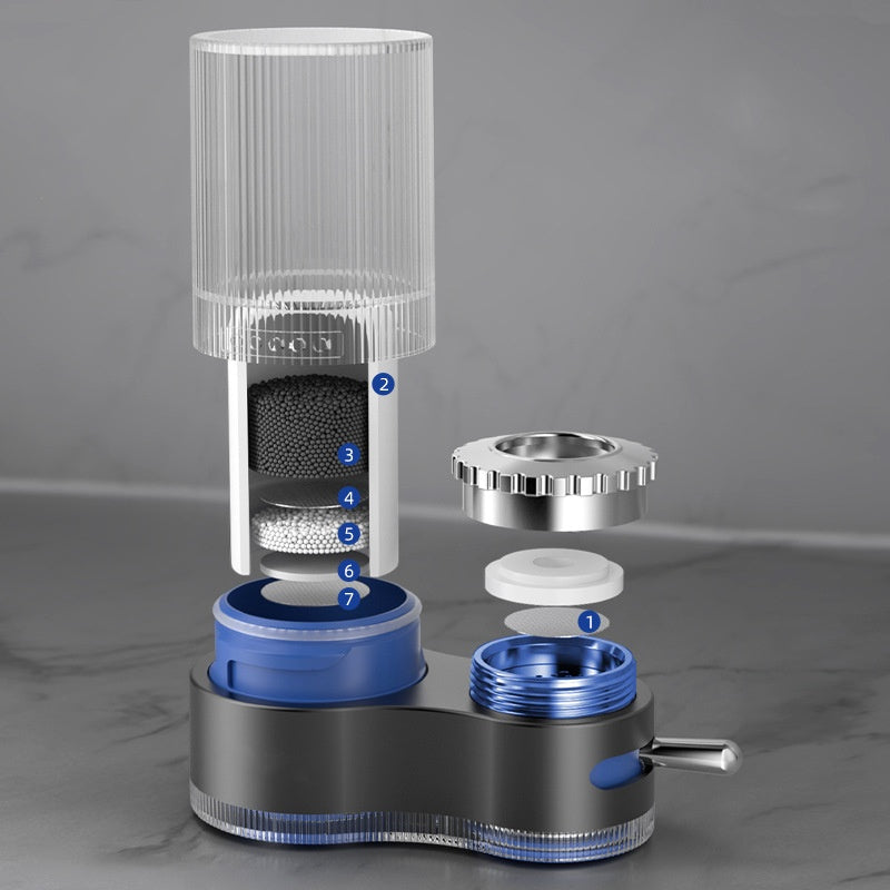 Purificateur d'eau sur robinet avec adaptateur