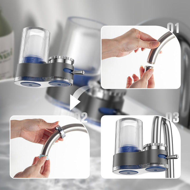 Purificateur d'eau sur robinet avec adaptateur