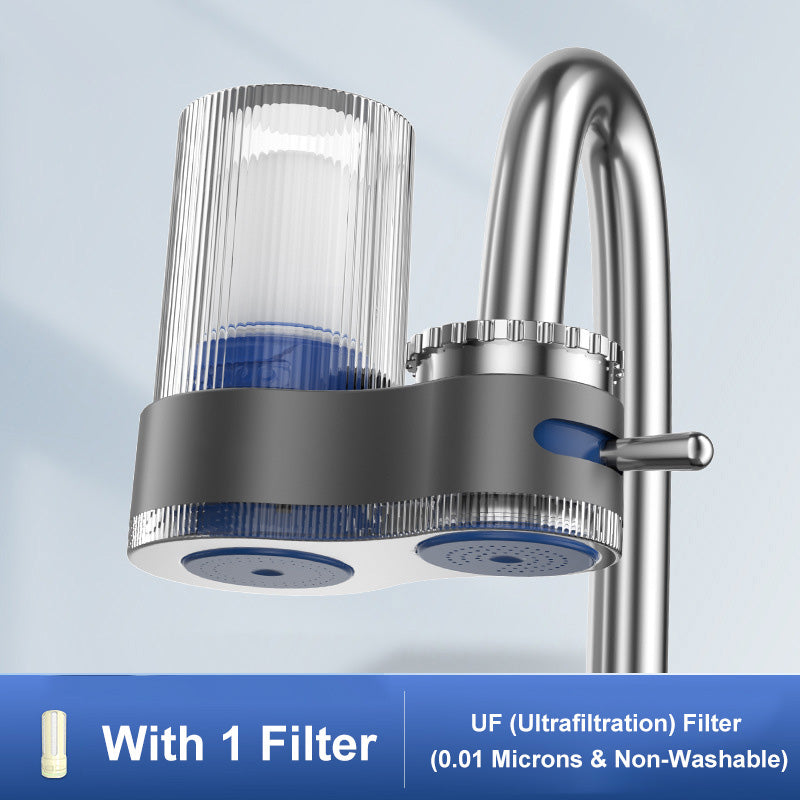 Purificateur d'eau sur robinet avec adaptateur