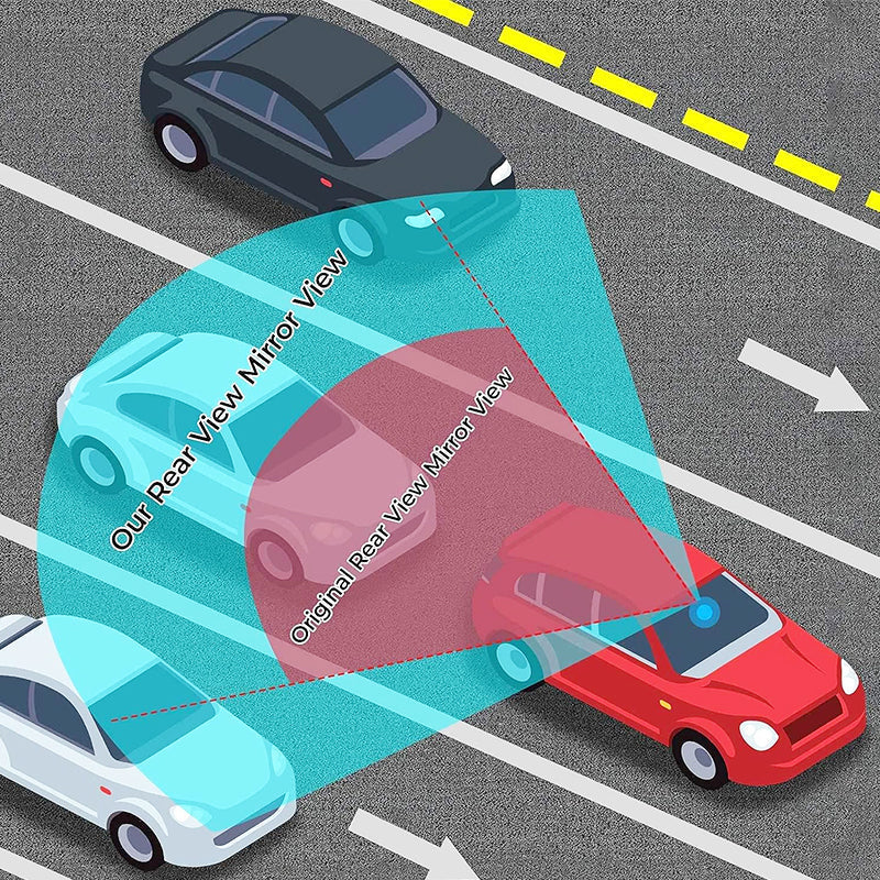 Rétroviseur large incurvé pour voiture