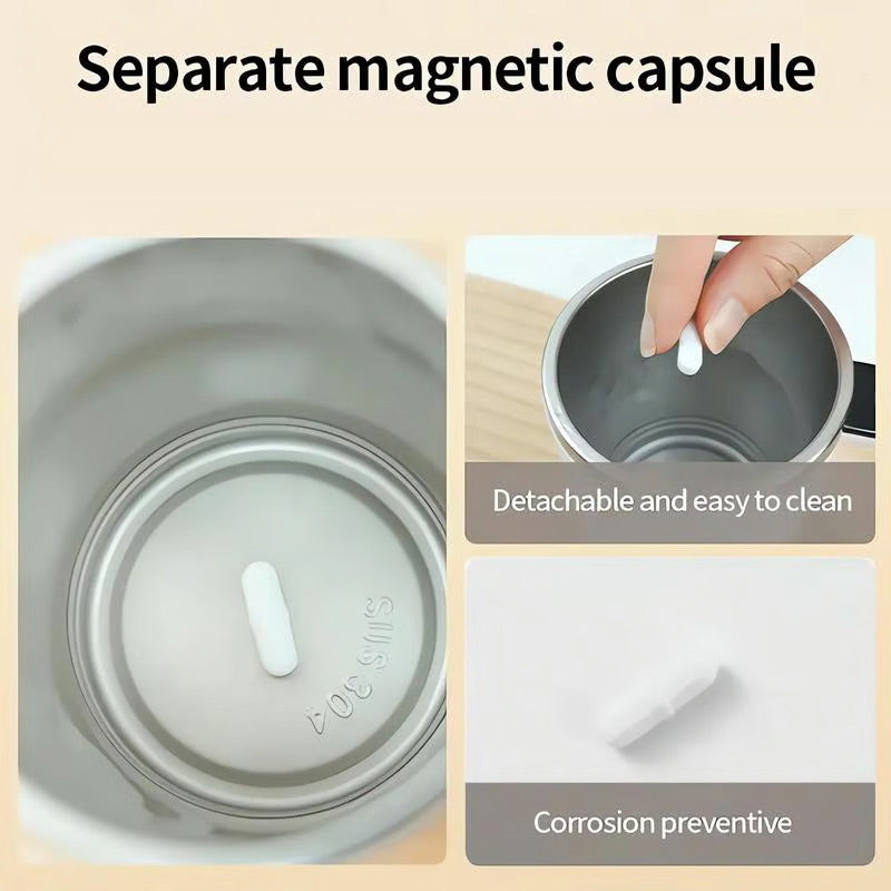 Grande réduction de 60 % : Ensemble de tasses à café rechargeables à agitation magnétique automatique