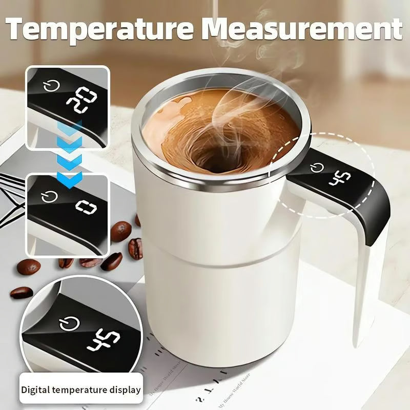 Grande réduction de 60 % : Ensemble de tasses à café rechargeables à agitation magnétique automatique