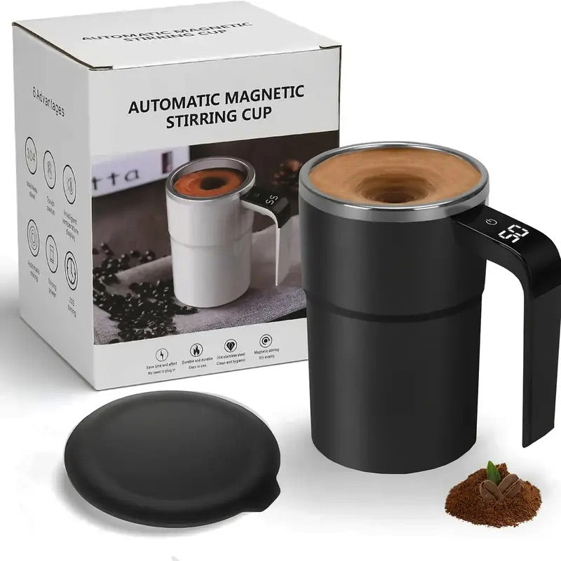 Grande réduction de 60 % : Ensemble de tasses à café rechargeables à agitation magnétique automatique