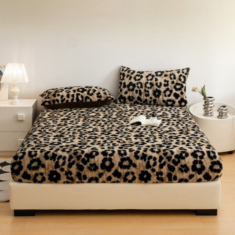 Vente de Noël Drap doux à motif léopard
