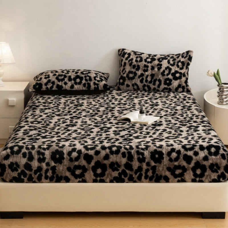 Vente de Noël Drap doux à motif léopard