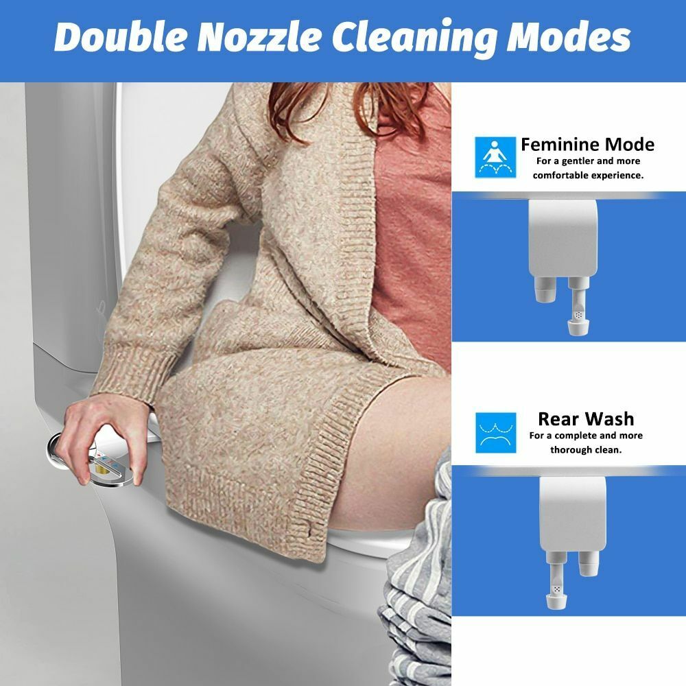 Bidet non électrique à double jet pour salle de bains, nettoyant pour toilettes, bidet hygiénique autonettoyant