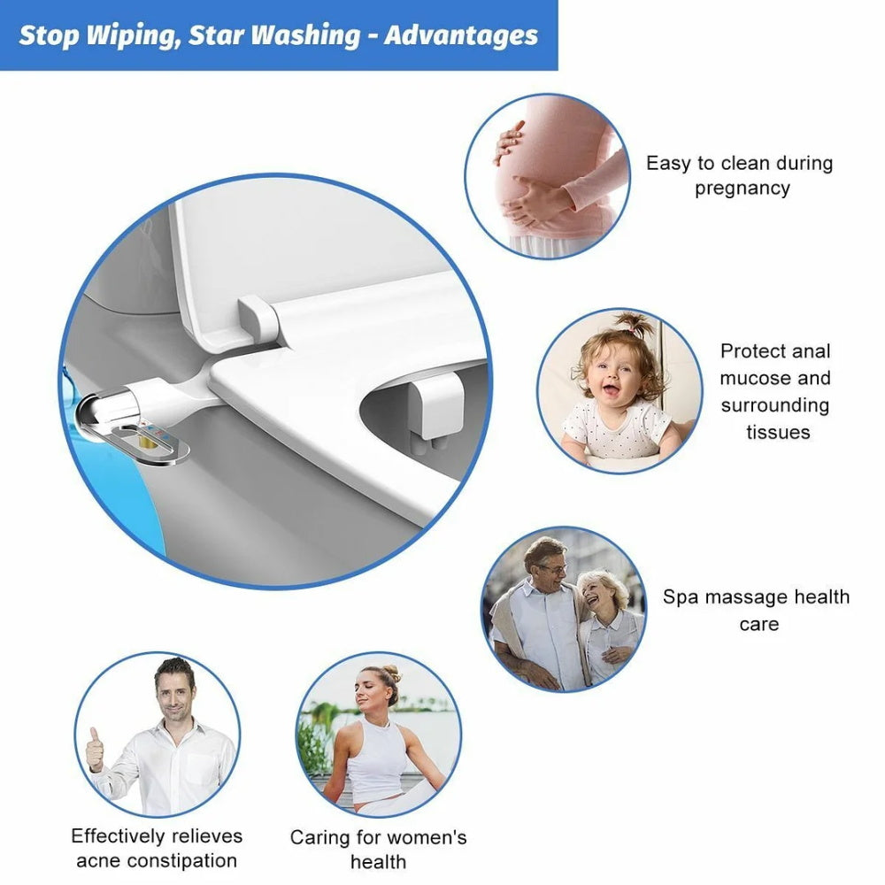 Bidet non électrique à double jet pour salle de bains, nettoyant pour toilettes, bidet hygiénique autonettoyant