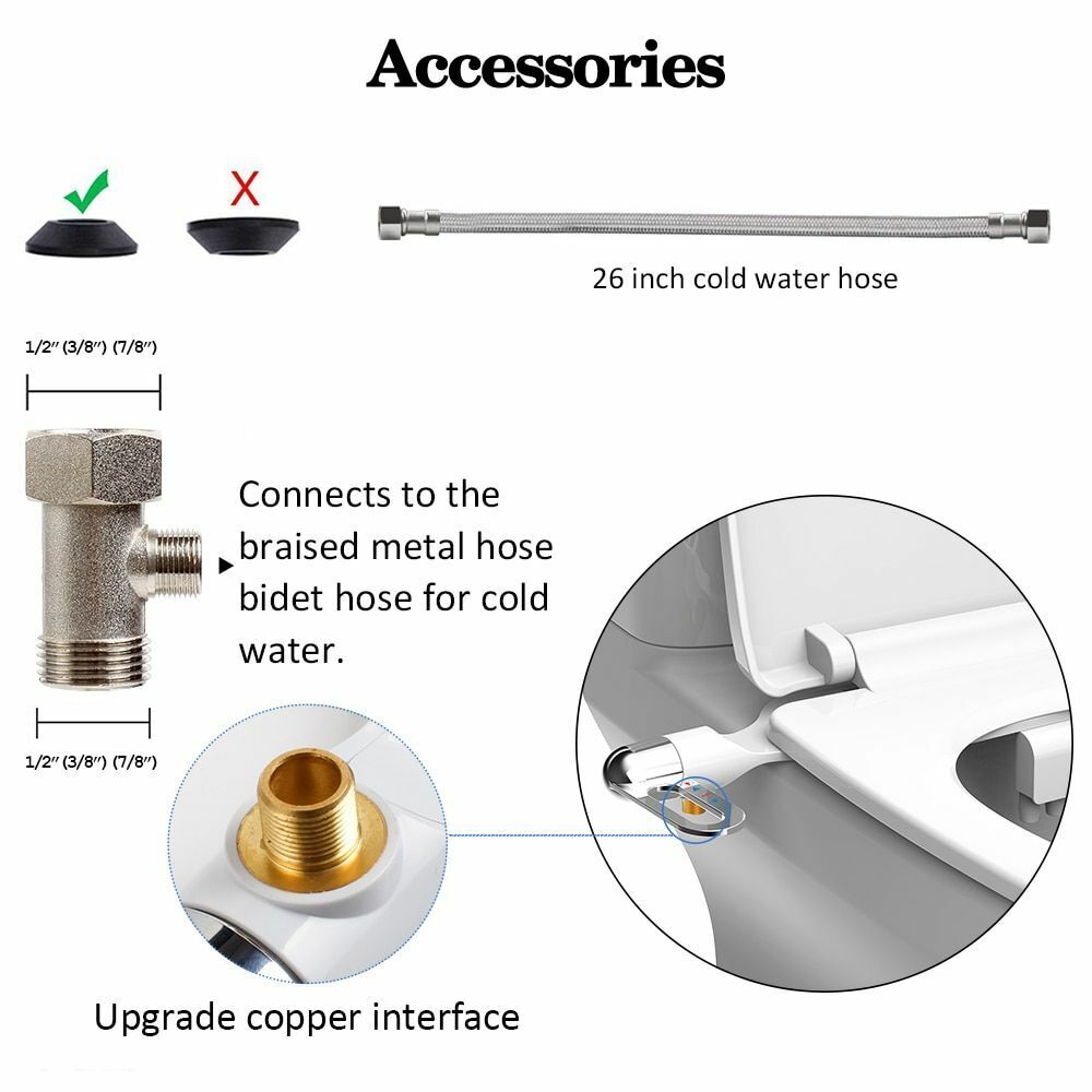 Bidet non électrique à double jet pour salle de bains, nettoyant pour toilettes, bidet hygiénique autonettoyant