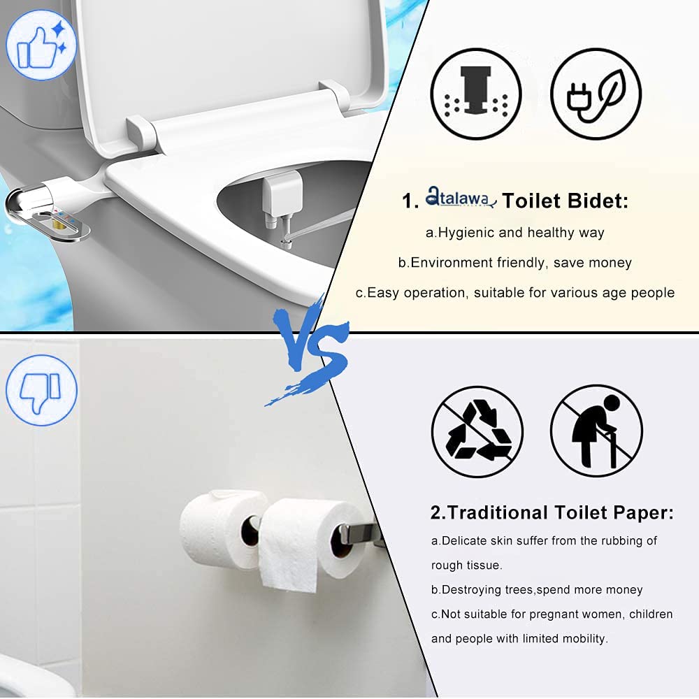 Bidet non électrique à double jet pour salle de bains, nettoyant pour toilettes, bidet hygiénique autonettoyant