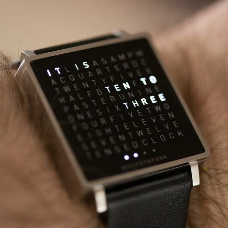 Men's Waterproof Square Electronic Watch with Steel Strap