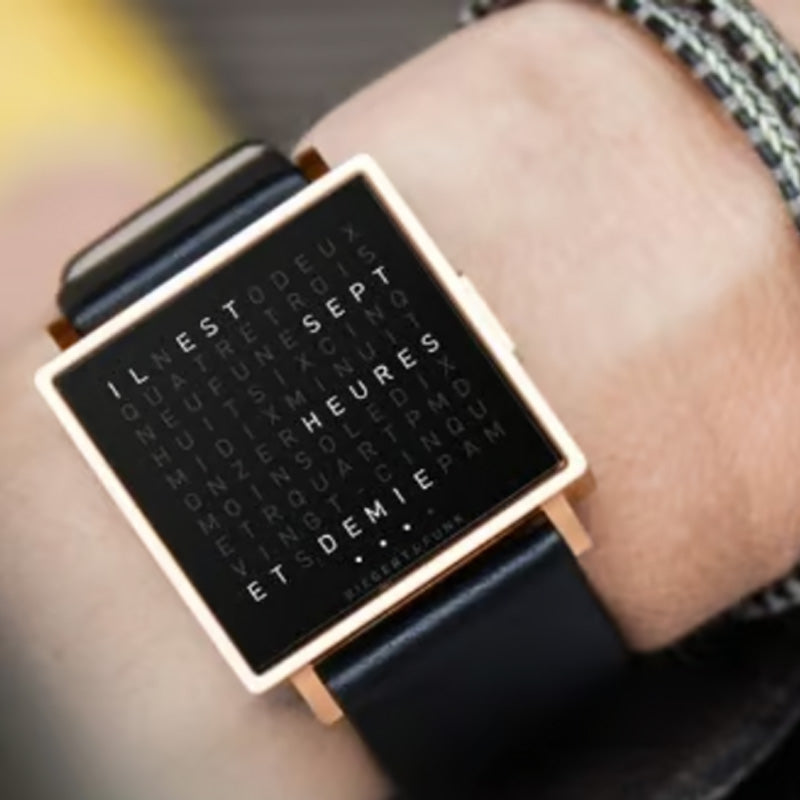 Men's Waterproof Square Electronic Watch with Steel Strap
