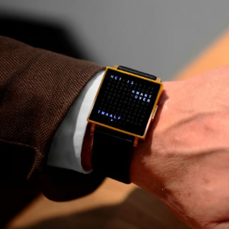 Men's Waterproof Square Electronic Watch with Steel Strap