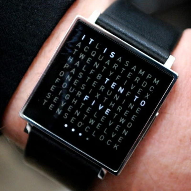 Men's Waterproof Square Electronic Watch with Steel Strap