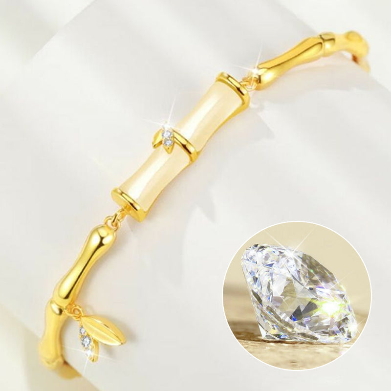 Bracelet en bambou pour femme avec chaîne élégante