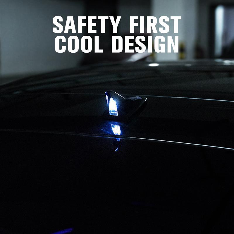 Lampe torche LED énergie solaire pour voiture avec antenne de toit en aileron de requin