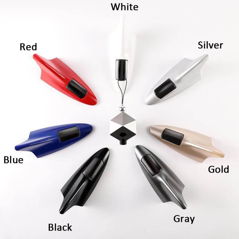 Lampe torche LED énergie solaire pour voiture avec antenne de toit en aileron de requin
