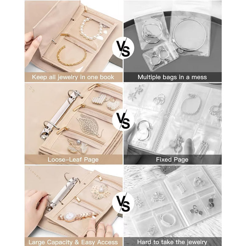 Achetez-en 2, le 3e est offert : élégant sac de rangement à carreaux pour bijoux, à emporter partout.