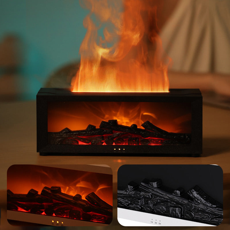 DE RÉDUCTION - Diffuseur d'Humidité avec Flamme de Cheminée - 7 Couleurs LED et Télécommande, Ambiance Apaisante pour Maison/Bureau