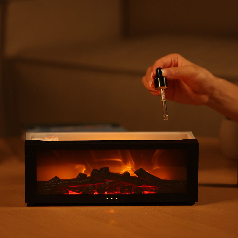 DE RÉDUCTION - Diffuseur d'Humidité avec Flamme de Cheminée - 7 Couleurs LED et Télécommande, Ambiance Apaisante pour Maison/Bureau
