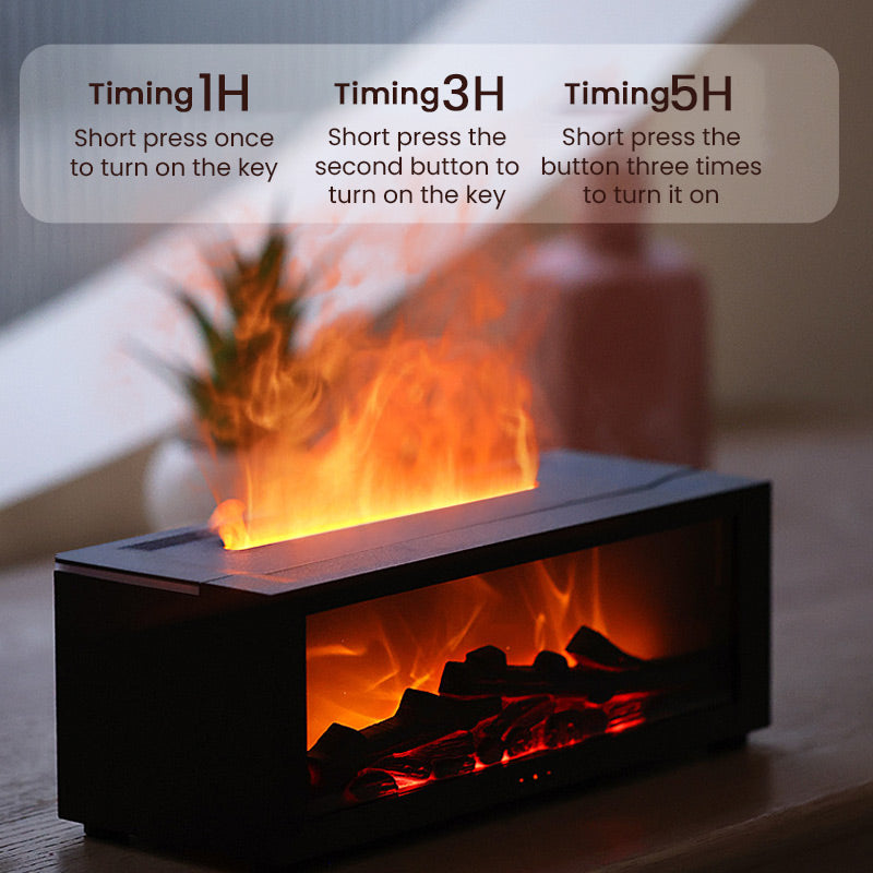 DE RÉDUCTION - Diffuseur d'Humidité avec Flamme de Cheminée - 7 Couleurs LED et Télécommande, Ambiance Apaisante pour Maison/Bureau