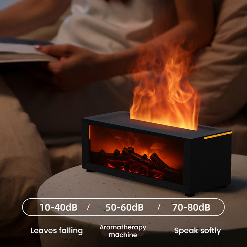 DE RÉDUCTION - Diffuseur d'Humidité avec Flamme de Cheminée - 7 Couleurs LED et Télécommande, Ambiance Apaisante pour Maison/Bureau