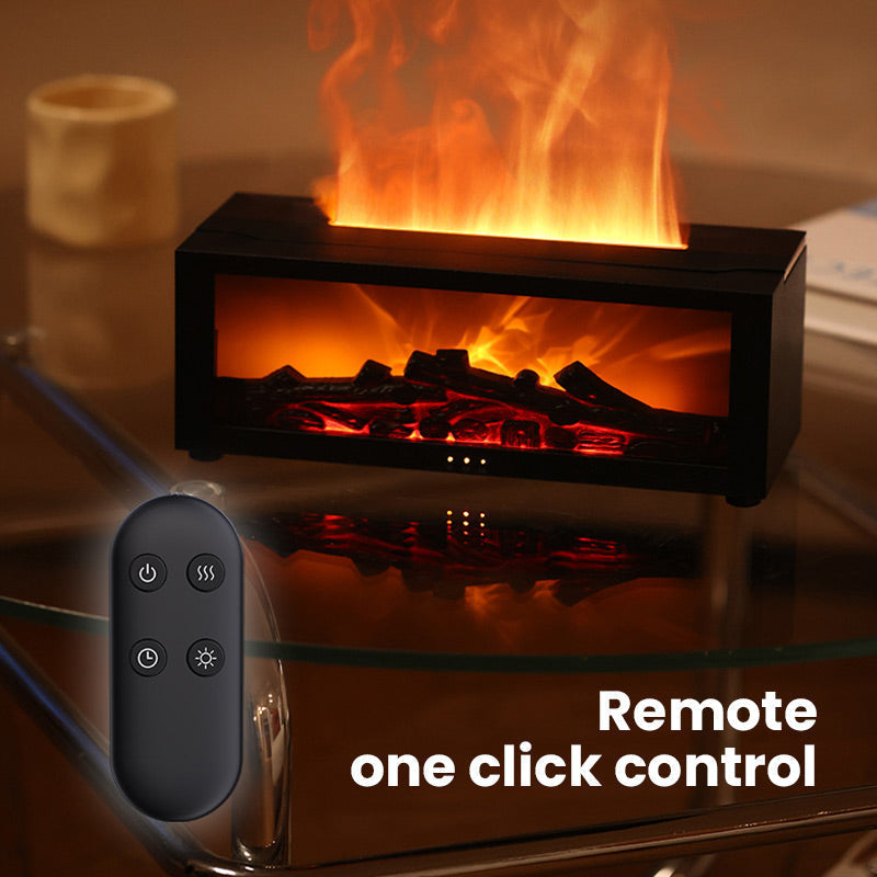 DE RÉDUCTION - Diffuseur d'Humidité avec Flamme de Cheminée - 7 Couleurs LED et Télécommande, Ambiance Apaisante pour Maison/Bureau