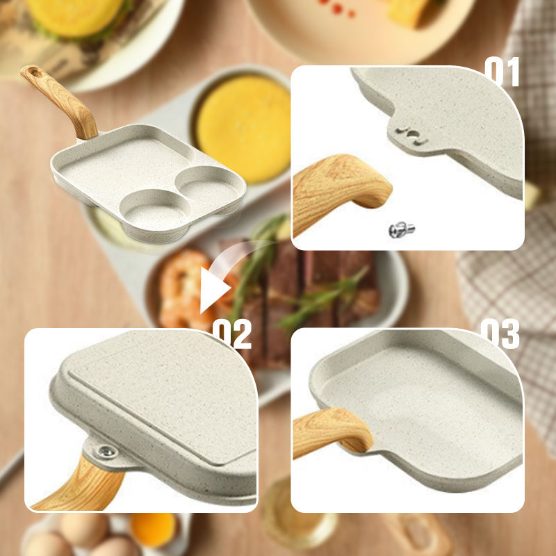 Préparer un petit-déjeuner pour la personne la plus chère à mon cœur Poêle antiadhésive 3 en 1