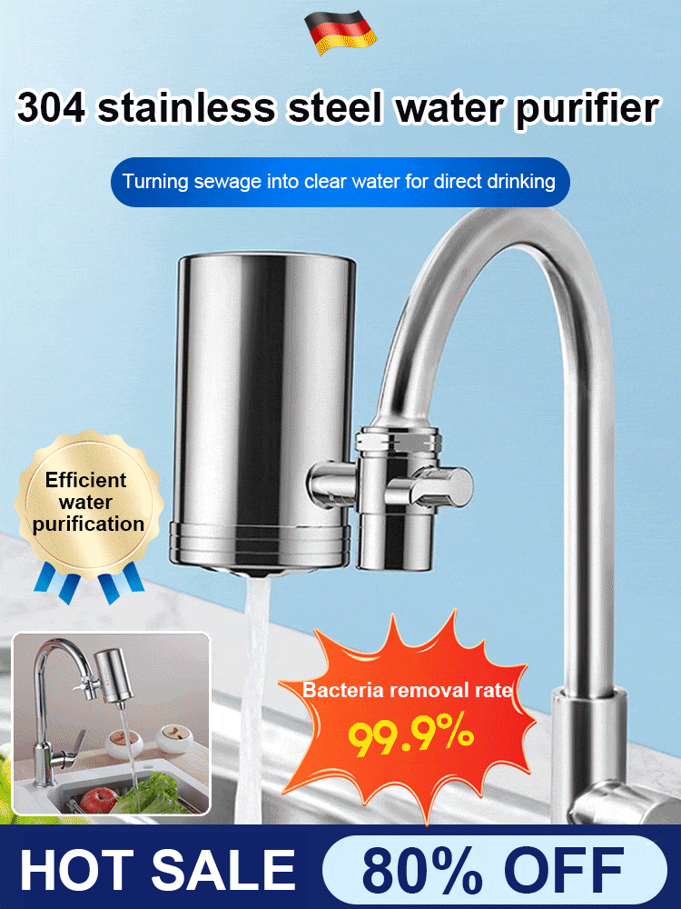 Home Stainless Steel Faucet Water Purifier (No Installation Required)