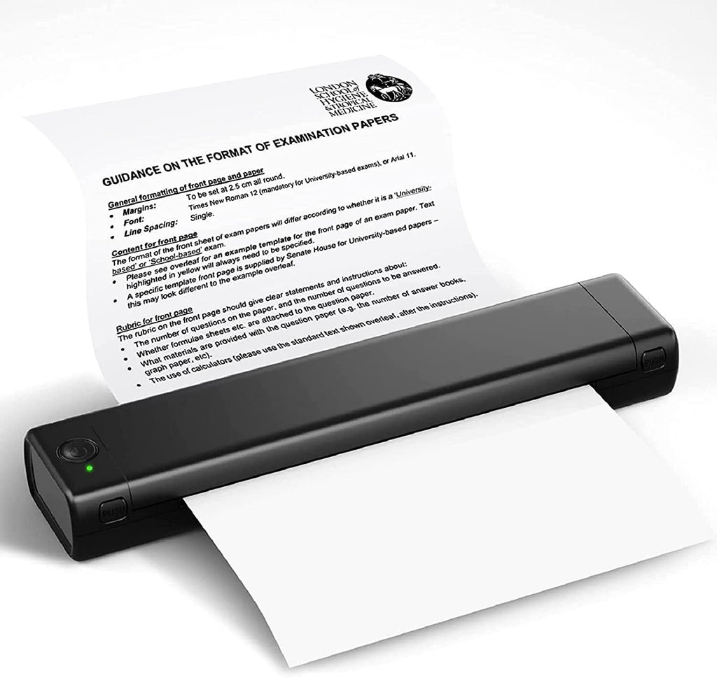 Imprimante thermique portable D810 Bluetooth sans encre, compatible iOS et Android, compacte et légère