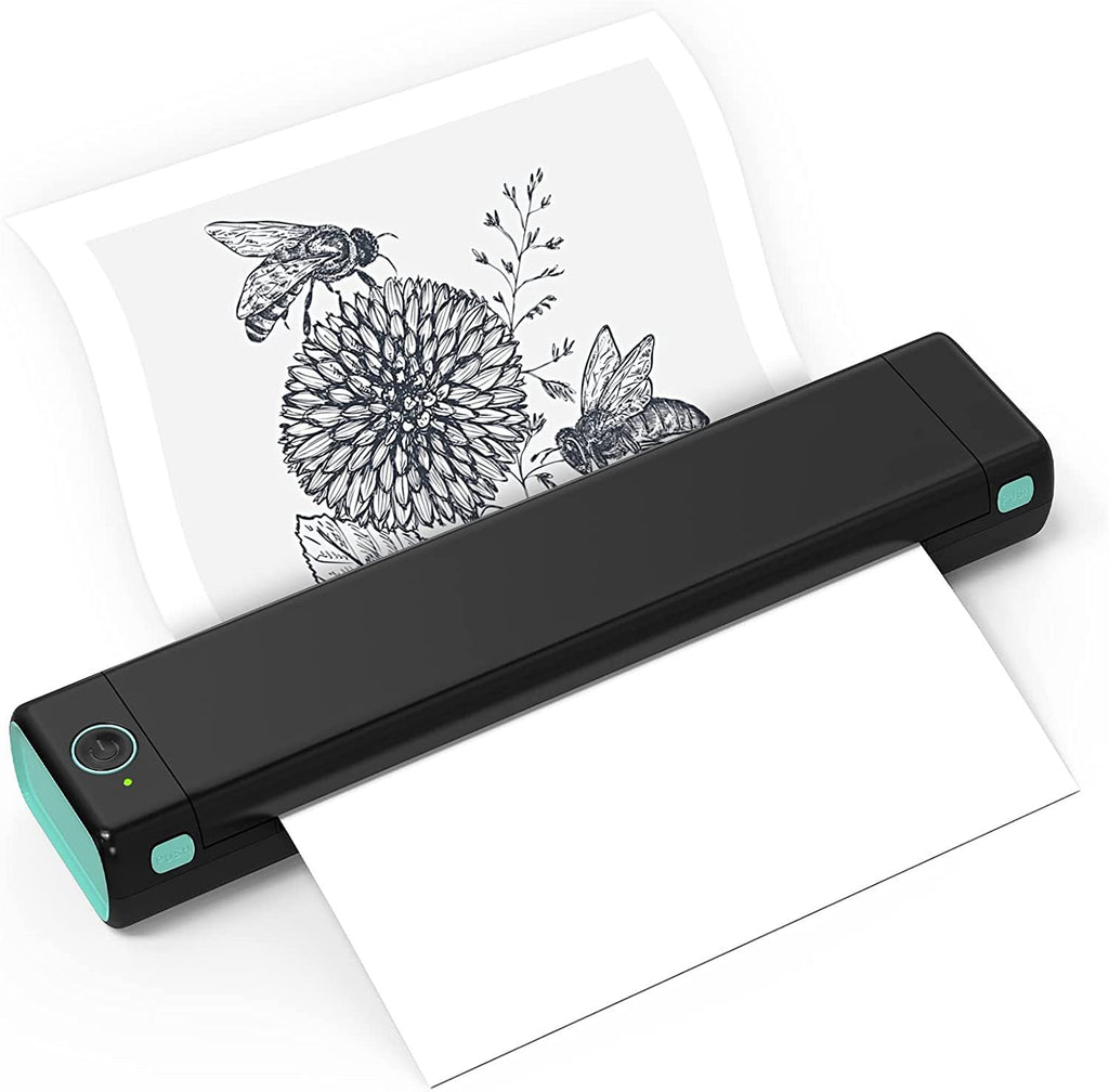 Imprimante thermique portable D810 Bluetooth sans encre, compatible iOS et Android, compacte et légère
