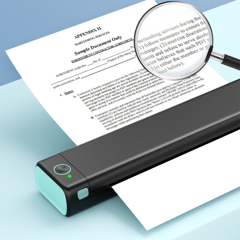 Imprimante thermique portable D810 Bluetooth sans encre, compatible iOS et Android, compacte et légère