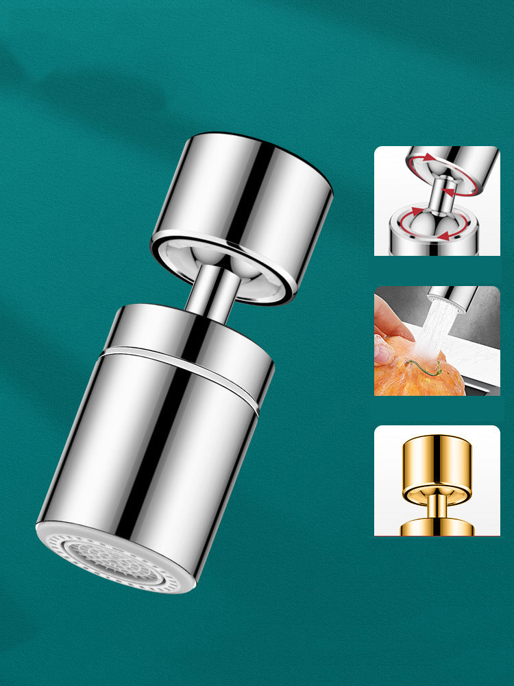 Robinet pivotant à 360° pour évier de cuisine - Tête de robinet double fonction et pulvérisateur 2 jets