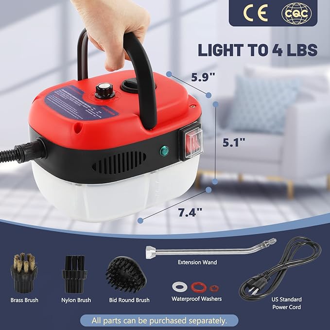 Limited-Time Offer: 50% Off 500W Handheld Pressurized High-Temperature Steam Cleaner